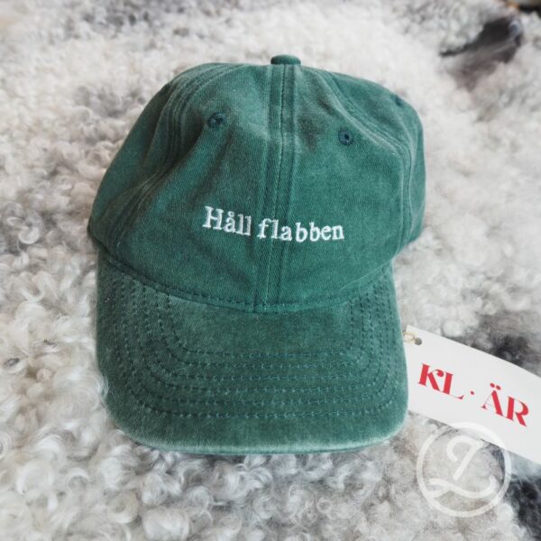 Keps 'Håll flabben' - grön