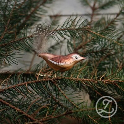 Julgransdekoration - Gärdsmyg på klämma